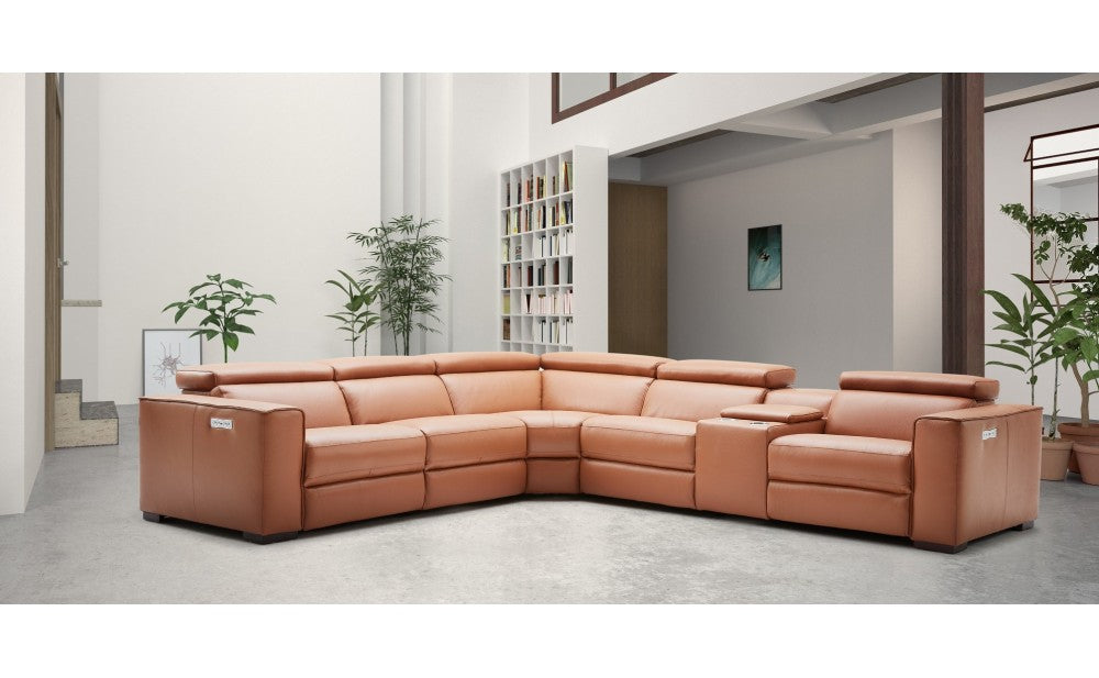 Picasso 6Pc Motion Sectional Caramel with plush caramel-colored upholstery | Vrxco.com