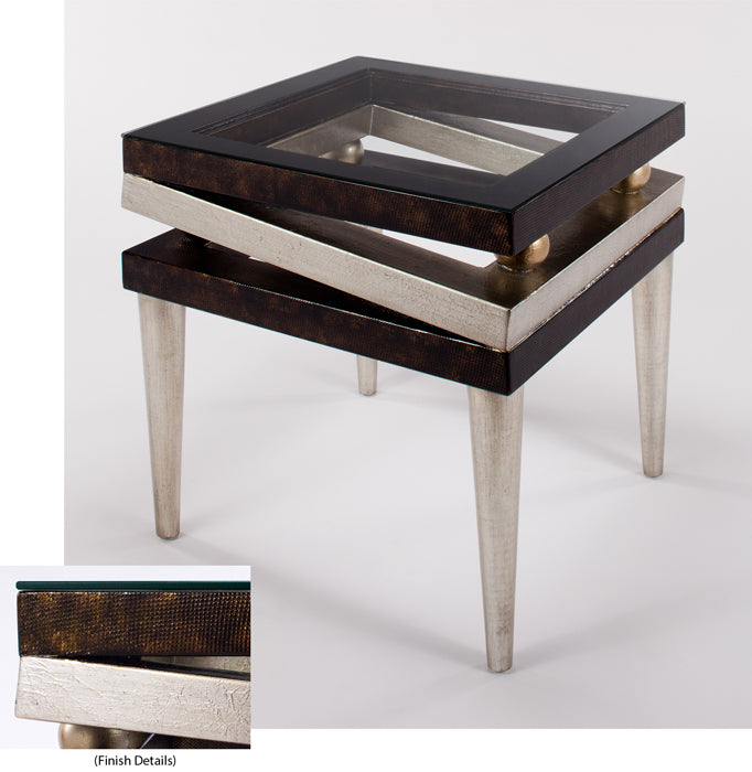 "1966-ET End Table with Glass Top" | Vrxco.com