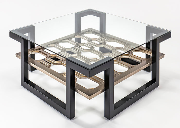 "2919-CF Coffee Table with Glass" | Vrxco.com