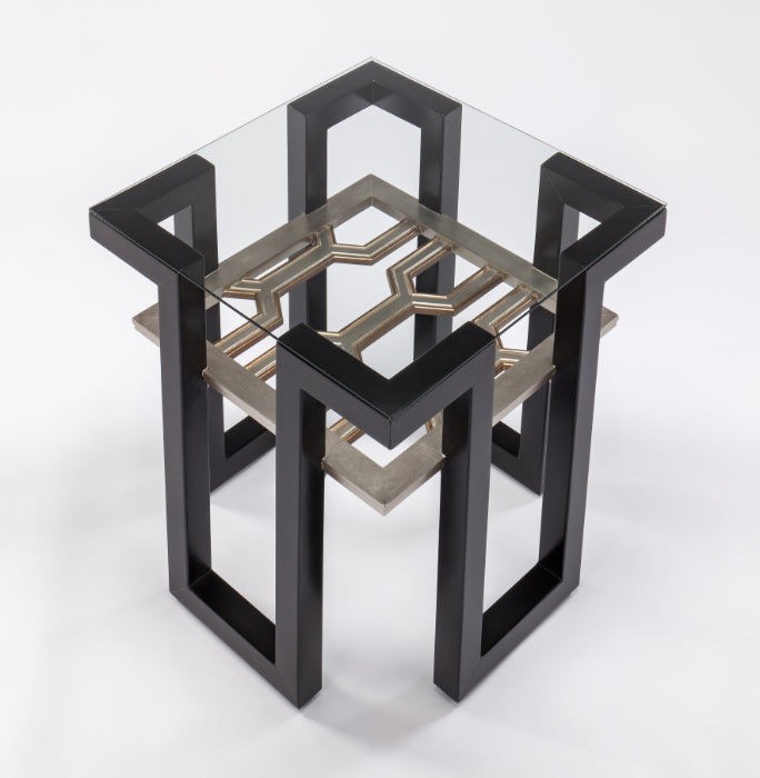 "2919-ET End Table with Glass" | Vrxco.com