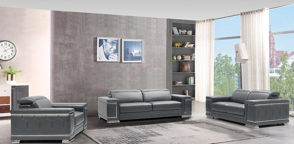 MI-2205 Adrian Sofa Set in Grey with modern design and plush comfort  | Vrxco.com