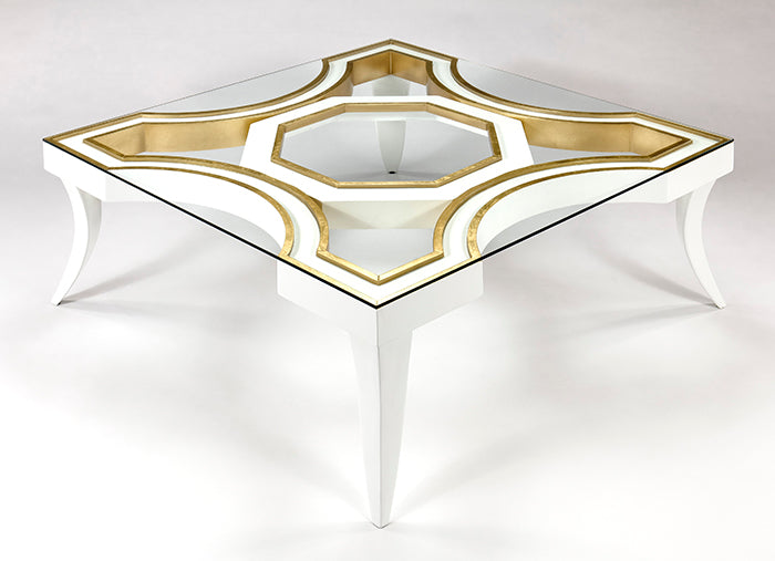 4452-CF Coffee Table with Glass featuring elegant design | Vrxco.com