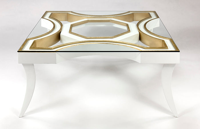 4452-CF Coffee Table with Glass featuring elegant design | Vrxco.com