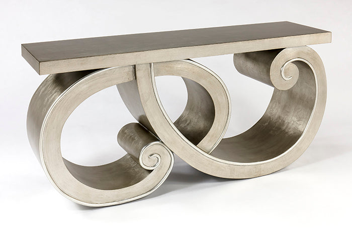 4457-D Silverleaf Wood Console Table with elegant design | Vrxco.com