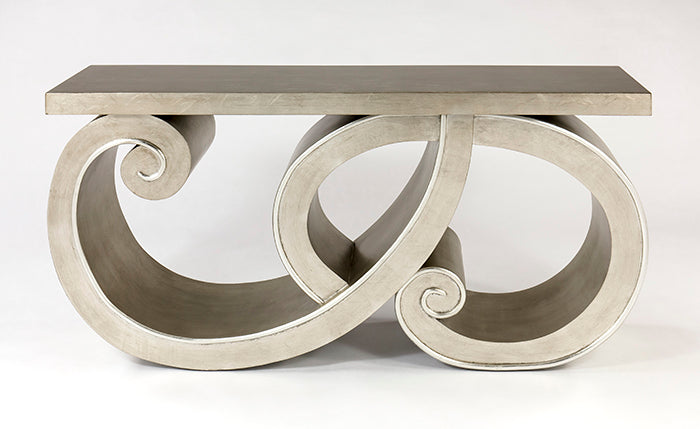 4457-D Silverleaf Wood Console Table with elegant design | Vrxco.com