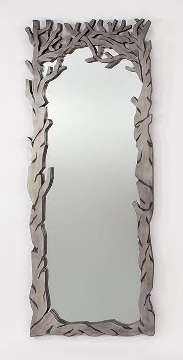 4489-FMF Dull Silver Wood Oversize Mirror - Elegant and Decorative Mirror | Vrxco.com