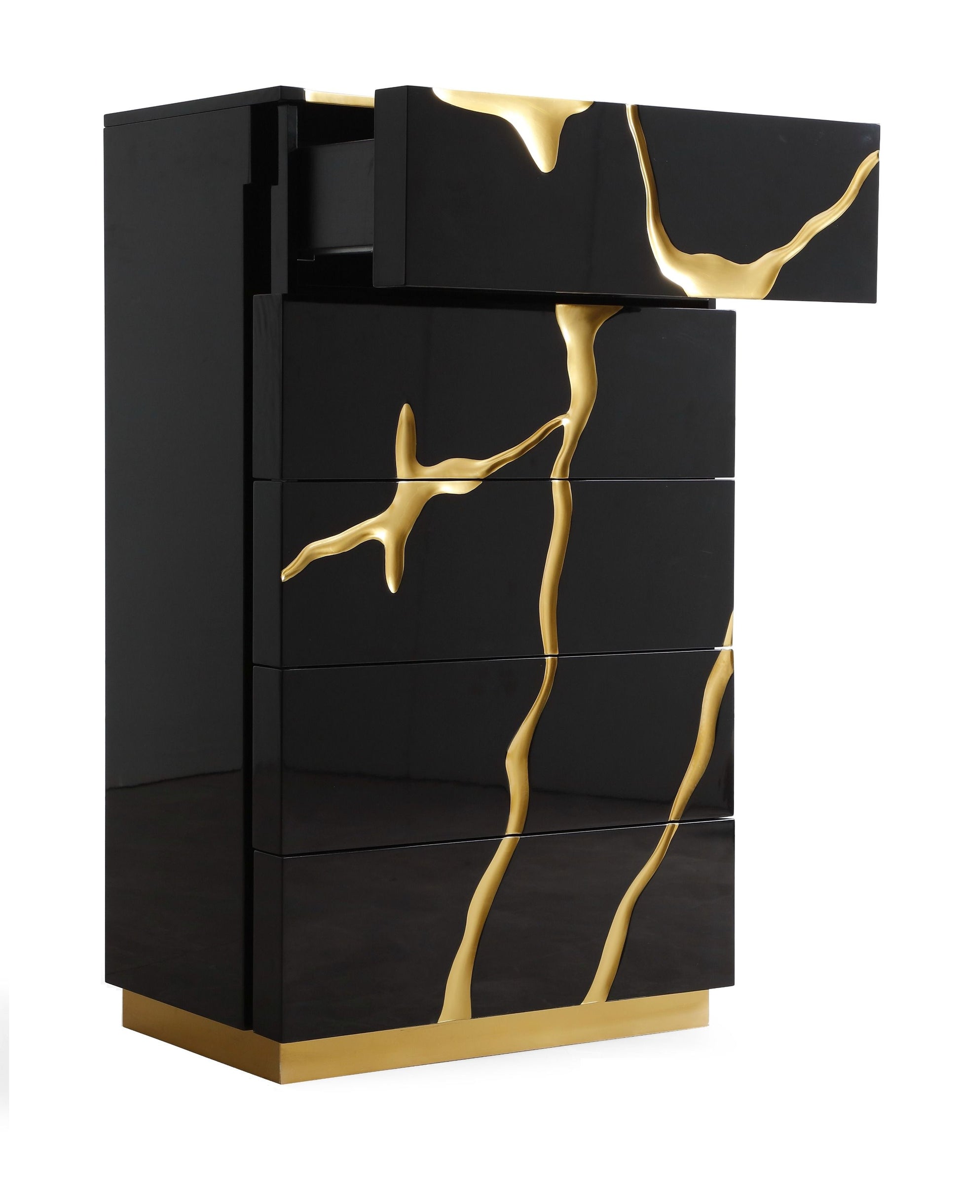 Modrest Aspen Black & Gold Bedroom Set showcasing elegant design and luxury | Vrxco.com