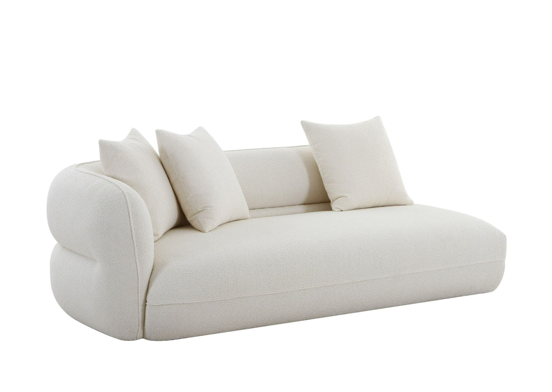 "Divani Casa Drayton - Modern Off-White Fabric Sectional Sofa - Stylish and comfortable living room furniture" | Vrxco.com