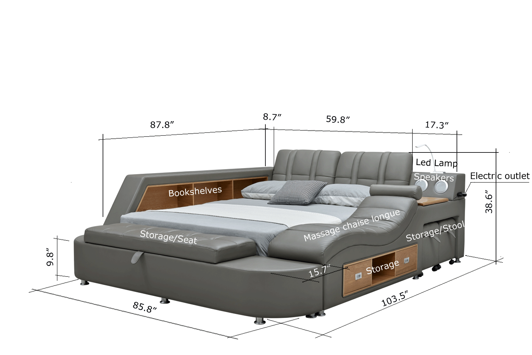 Tesla Bedroom Set with modern luxury design | Vrxco.com