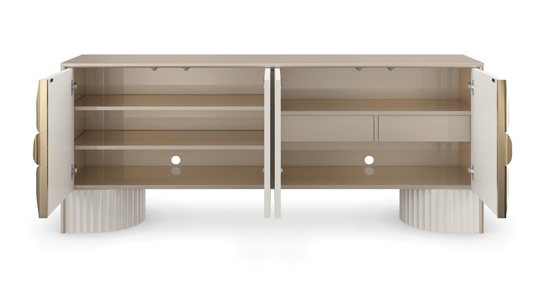 "CORINTHIAN TV Stand/Entertainment Center with elegant design and practical storage" | Vrxco.com