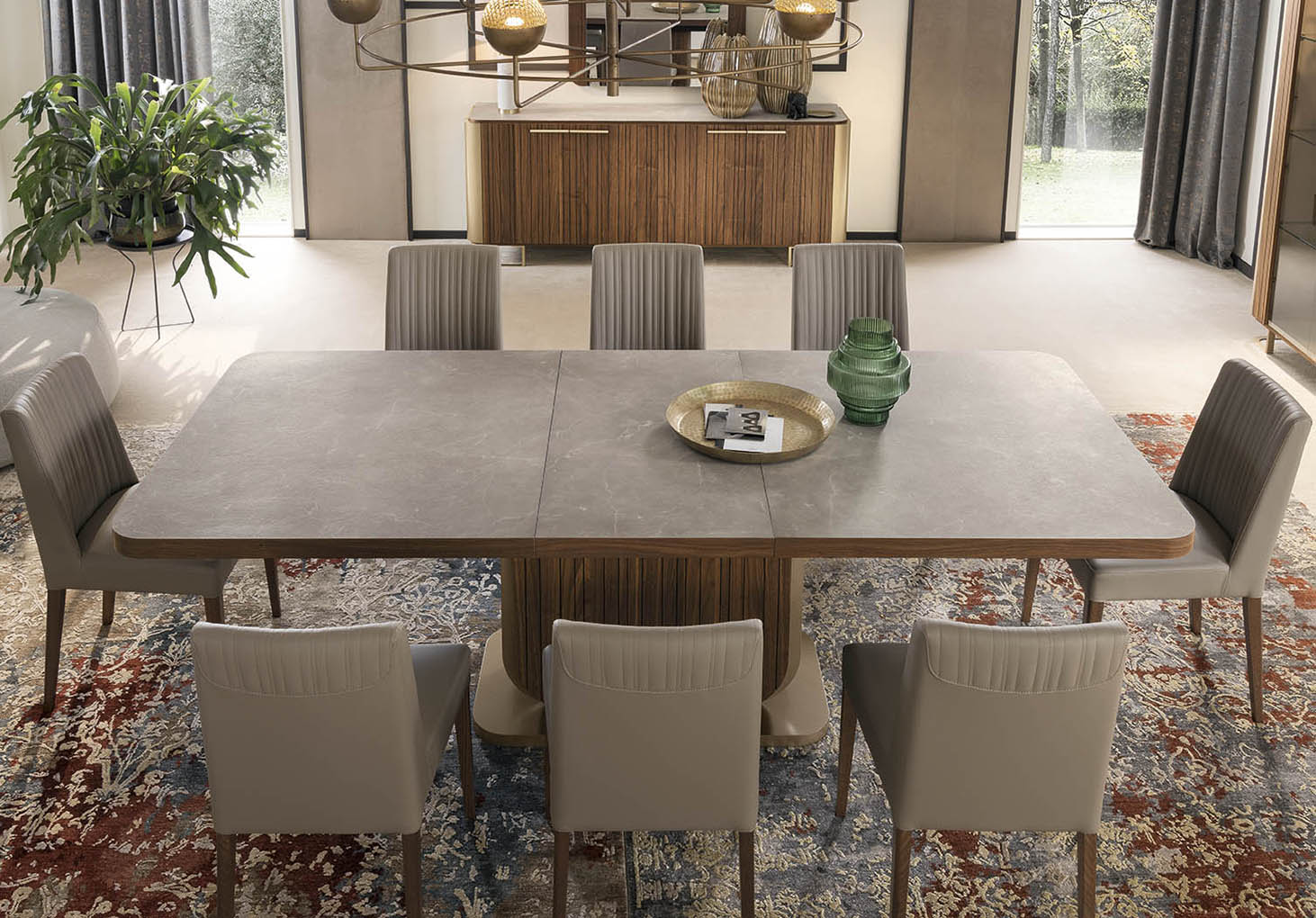 "Hera Dining Room Set with elegant design and modern finishes" | Vrxco.com