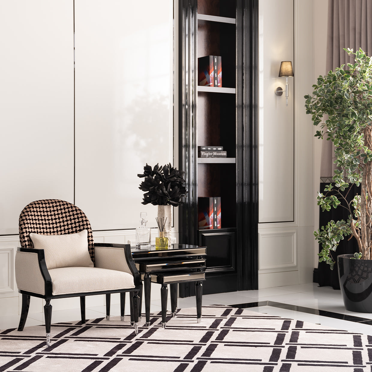 LA FRANCAISE Accent Chair Cafe Black with chic modern design | Vrxco.com