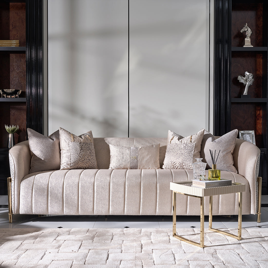 LISBON Sofa Opal Gold with elegant modern design | Vrxco.com 