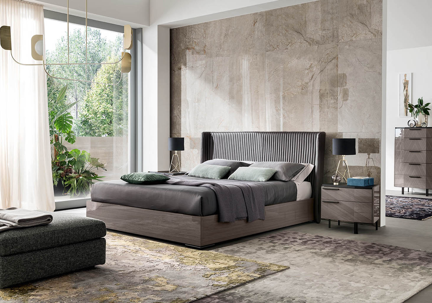 Olimpia Bedroom Set with luxurious design and elegant furniture pieces | Vrxco.com