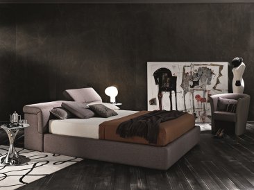 Tower Storage Bed in Taupe with modern design | Vrxco.com