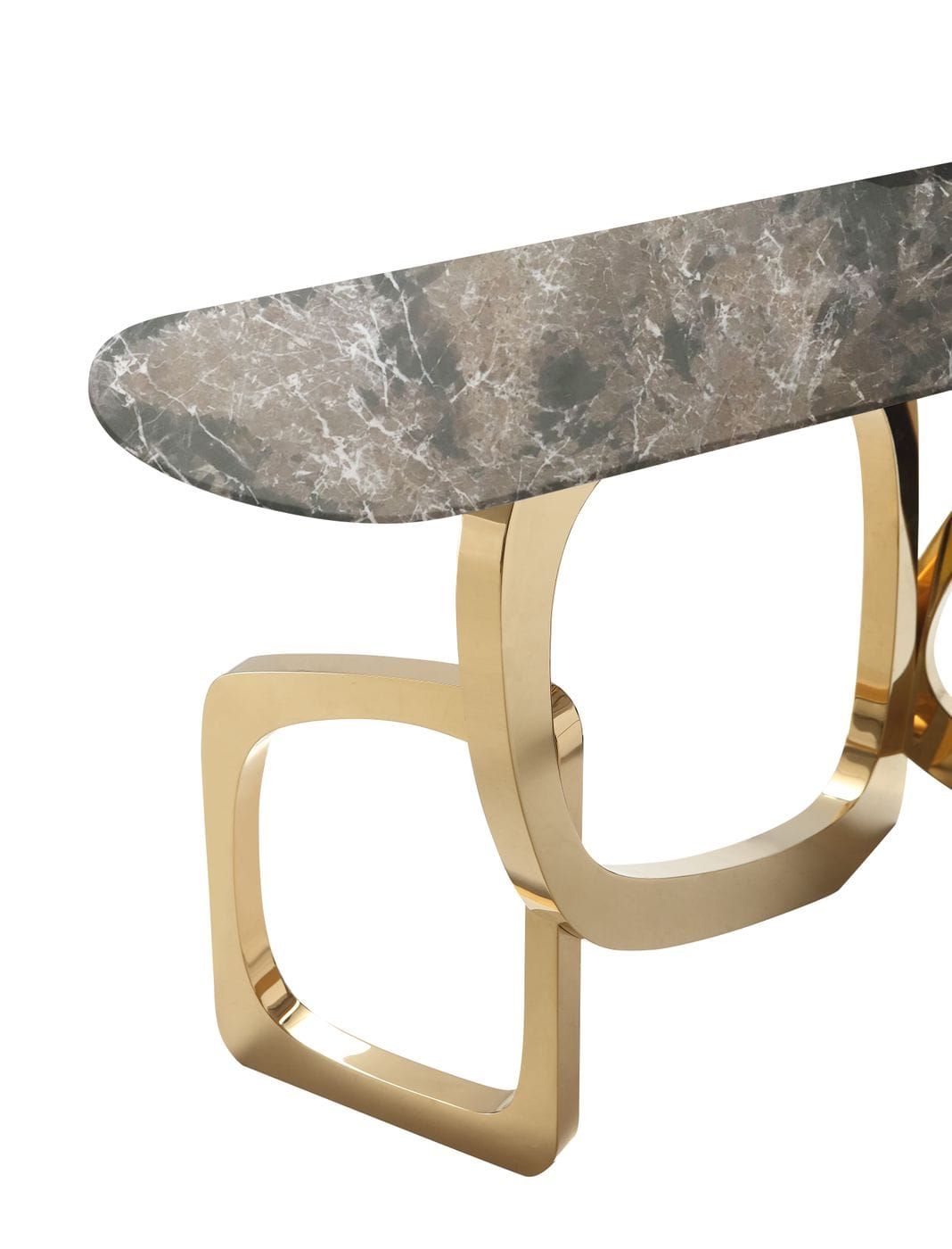 "Modrest Colton - Glam Brown & Gold Console Table - Elegant console table" | Vrxco.com