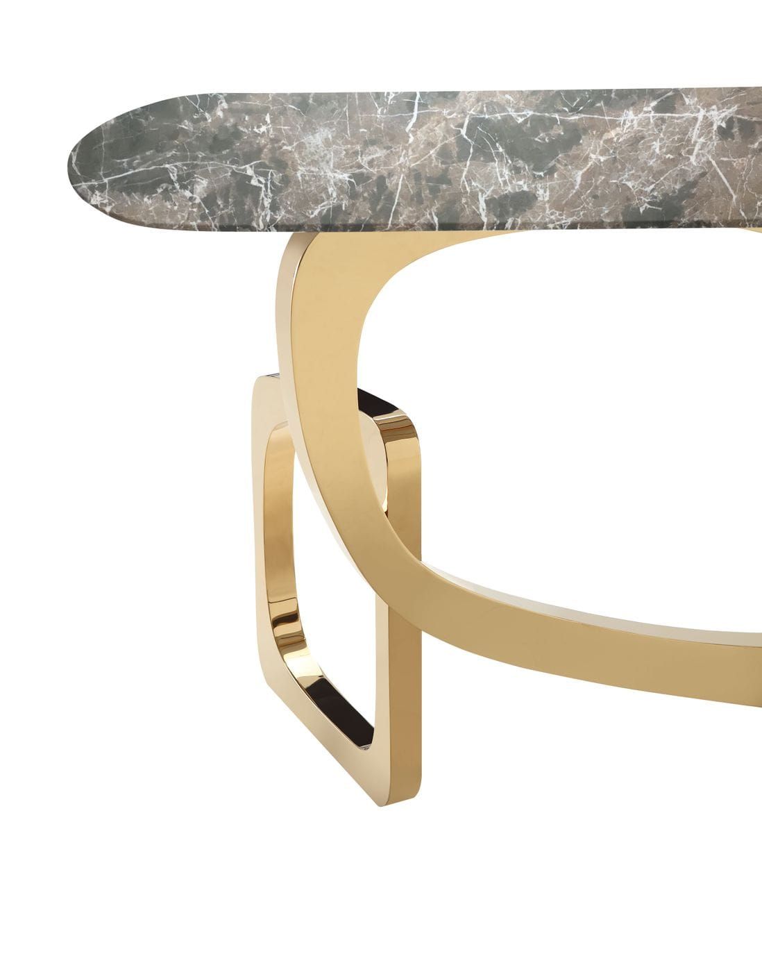 "Modrest Colton - Glam Brown & Gold Console Table - Elegant console table" | Vrxco.com