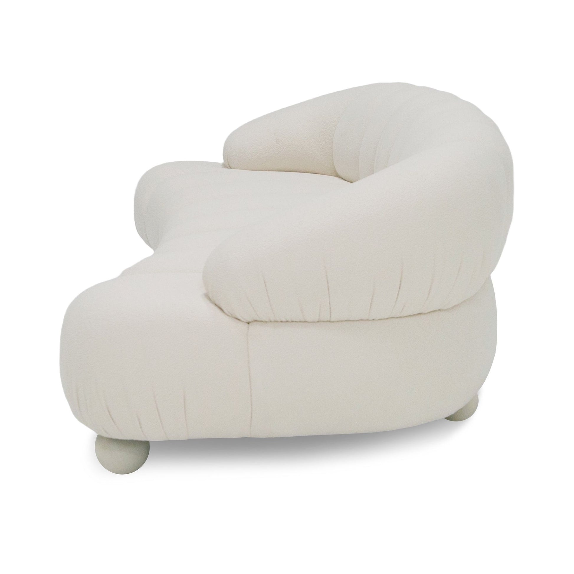 "Divani Casa Duran - Contemporary White Fabric 4-Seater Sofa - Stylish and comfortable living room furniture" | Vrxco.com