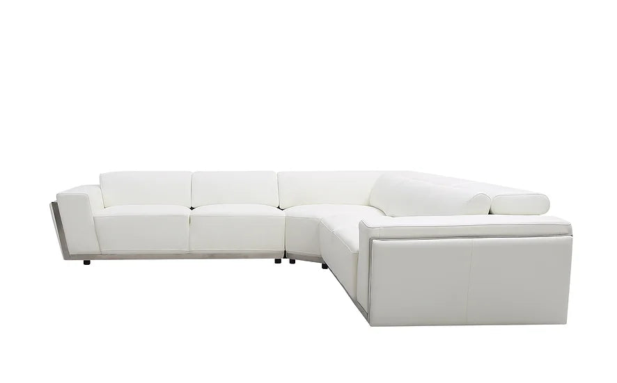 MI-8010A Domo Sectional in White with sleek design and plush comfort | Vrxco.com