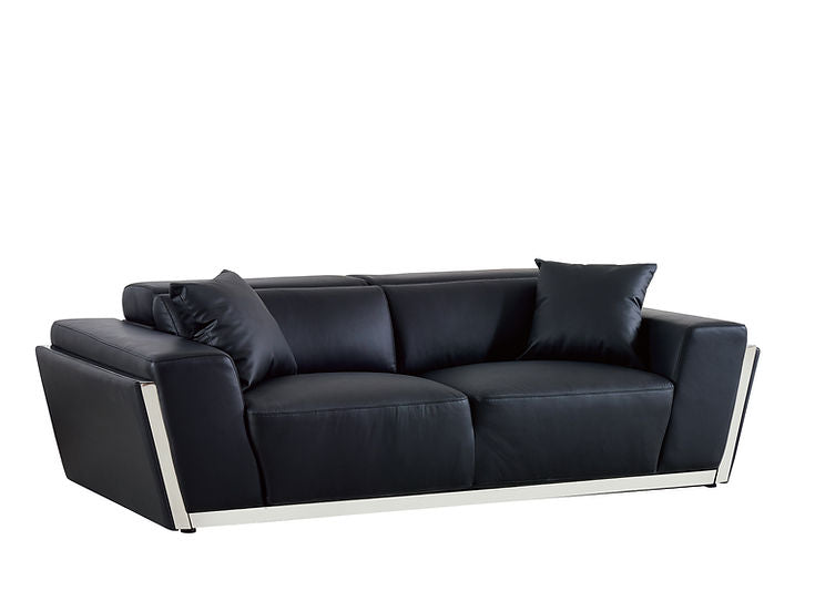 MI-8010 Domo Sofa Set in Black with modern design and plush comfort | Vrxco.com