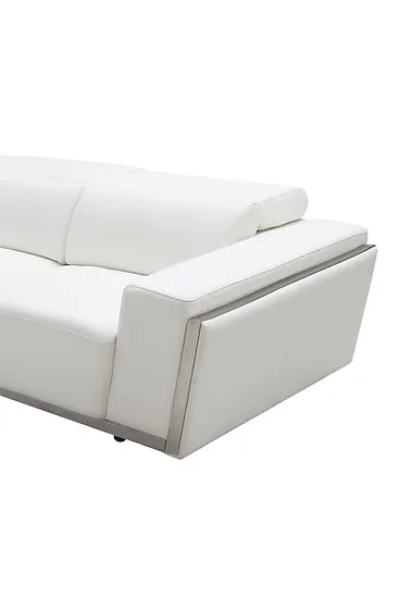 MI-8010A Domo Sectional in White with sleek design and plush comfort | Vrxco.com