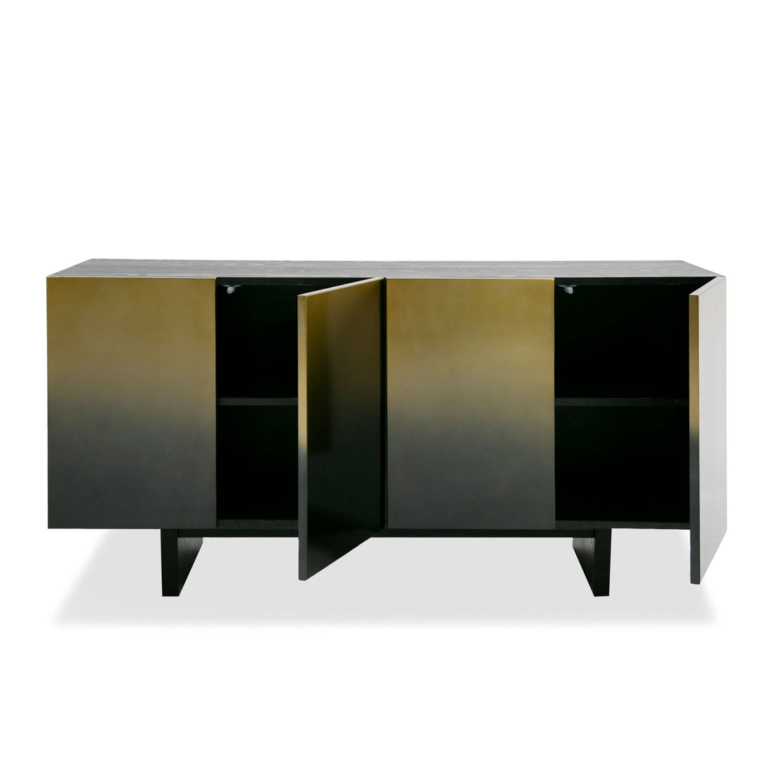 "Modrest Elmira Glam Black Ash Gradient Stainless Steel Buffet - Elegant buffet" | Vrxco.com